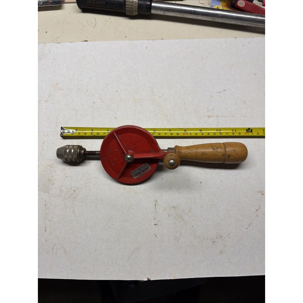 VINTAGE Corsair NO. 49 Nylon gear hand drill MADE IN USA GOOD Working CONDITION